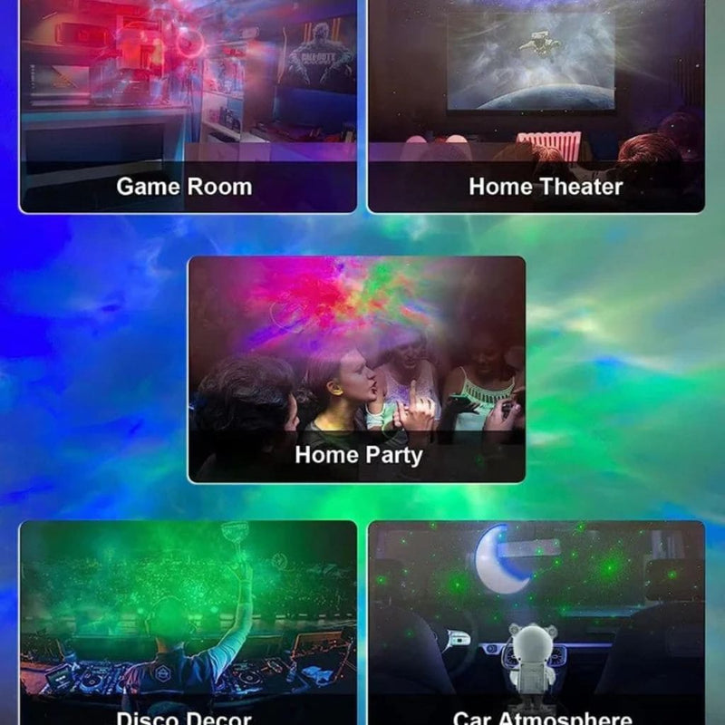 Proyector astronauta con altavoz bluetooth